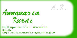 annamaria kurdi business card