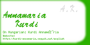 annamaria kurdi business card